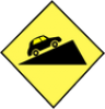 Dangerous Ascent Ahead road sign