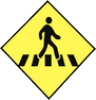 Pedestrian Crossing Ahead road sign