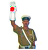 Traffic Approaching From the Front to Stop hand signal
