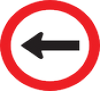 Turn Left road sign