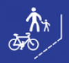 Cycle and Pedestrian Lane Begins or Continues road sign