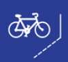 Cycle Only Lane Begins or Continues road sign
