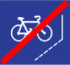 Cycle Only Lane Ends road sign