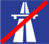 End of Expressway road sign