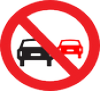 No Overtaking road sign