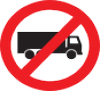 Road Closed for Lorries road sign